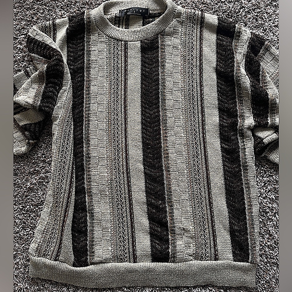 Vintage Protege Collection Knit Sweater 3D Coogi Style Mens Large USA